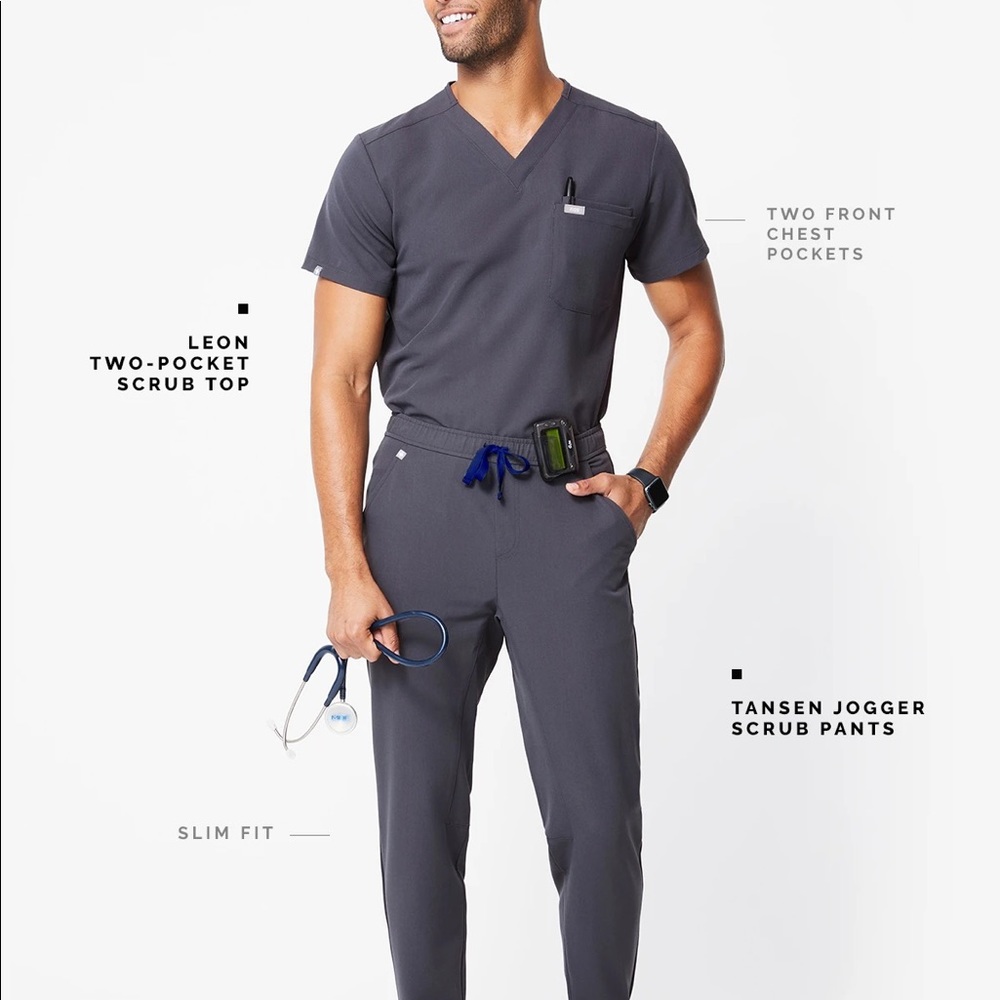 FIGS | Men’s Cairo Bottoms - Charcoal (Size L)